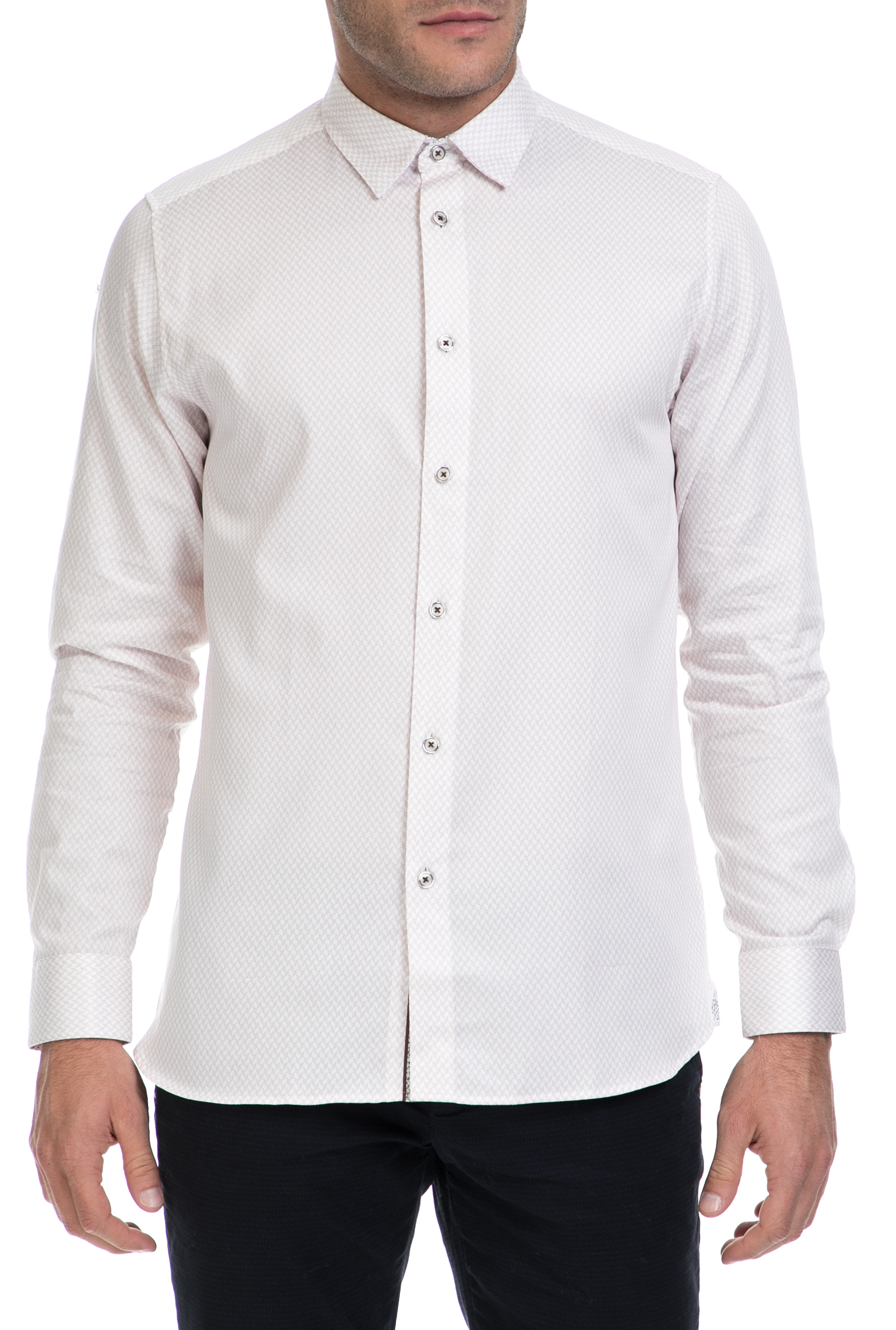 Ανδρικά/Ρούχα/Πουκάμισα/Μακρυμάνικα TED BAKER - Ανδρικό πουκάμισο SENNE TED BAKER λευκό